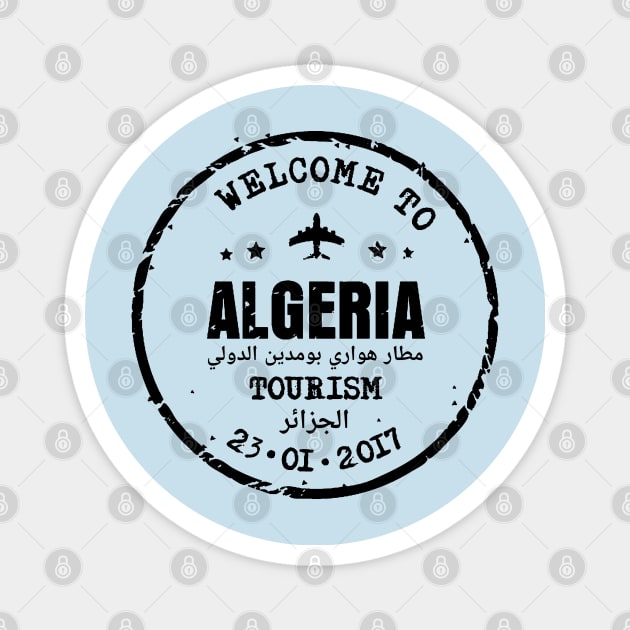 Algiers Houari Boumediene Airport passport stamp Magnet by Travellers